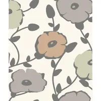 Praxis Vliesbehang bloemen beige 68709