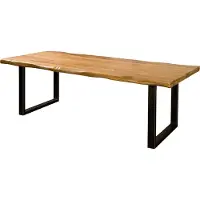 Tower Living Nicosia mango diningtable - U 240x100 - 6 cm - 10x5 (Naturel, 240x100x77cm)