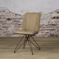 Tower Living Capri sidechair - Vintage Brown + Linen Brown (Bruin, 48x87x62cm)