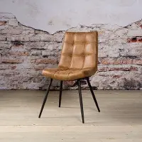 Tower Living SIDD Navarra sidechair - Cognac (Bruin, 46x86x59cm)