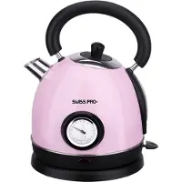 Swiss Pro+ Retro Waterkoker - 2200W - 1.8L - Roze