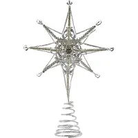 Goodwill Kerstbal-Jewel-Piek-Noordster Zilver Lengte 34 cm