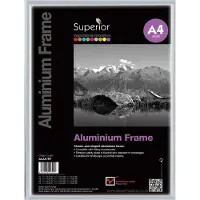 SECO fotolijst - A4 - 21 x 29.7cm - zilver geborsteld aluminium - 11mm frame - SE-ALA4-SV