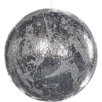 Goodwill Kerstbal Glas Zilver D 11 cm H 11 cm Voordeelaanbod per 2 stuks