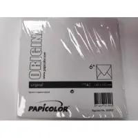 Papicolor Original Envelop Lichtgrijs 6 stuks 140 x 140 mm