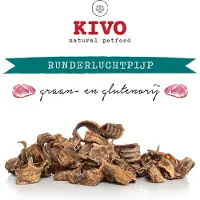 Kivo Petfood Hondensnack Runderluchtpijp gezaagd 350 gram - Graanvrij en Glutenvrij