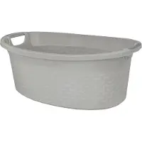 BranQ - Wasmand - Badkuip met handgrepen - Cotton - 40L - Grijs
