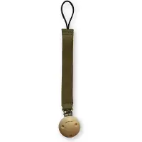 Chewies & more Leather Clip Speenkoord Khaki