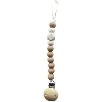 Chewies & more speenkoord Silicone Beads - hazel gritt / wit gritt
