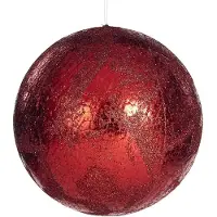 Goodwill Kerstbal Glas Rood D 13 cm H 13 cm Voordeelaanbod van 4 stuks