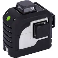 MaKa 3x 360° Groene Kruislijnlaser Zelfnivellerend - 0,3 mm/m - 30 M - 3D 12 lijnen - Met richtplaat - Bouwlaser