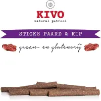 Kivo Petfood Hondensnack Sticks Paard & Kip 2 zakken x 6 stuks - Graanvrij en Glutenvrij