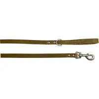 Animal Boulevard Ab30166 - Hals- En Leibanden - Hond - Ab Country Leather Leiband Olijf-16mmx130cm - Maat: 16mmx130cm - 205375