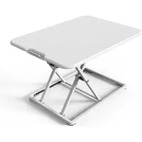 Worktrainer - Stabureau - Bureau verhoger - Ultra Slim Mini Desk - Gasveer - Wit