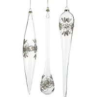 Goodwill Kerstbal Glas Zilver 8 cm Voordeel Ass. Per 3 Stuks