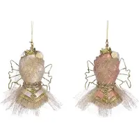 Goodwill Kerstbal-Mannequin Borstbeeld Roze-Creme 13,5 cm Prijs Per Stuk.