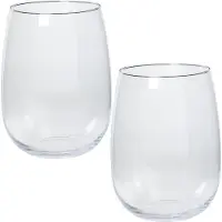 Floran Vaas Julia - 3x - wijd uitlopende hals - transparant - glas - 22 x 26 cm