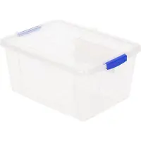PlasticForte Opbergbox met deksel - 12x - 4 liter - transparant - kunststof - opbergkist