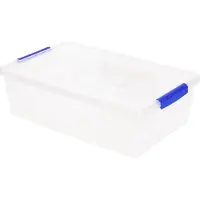 PlasticForte Opbergbox met deksel - 5x - 2 liter - transparant - kunststof - opbergkist