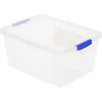 PlasticForte Opbergbox met deksel - 6x - 1 liter - transparant - kunststof - opbergkist