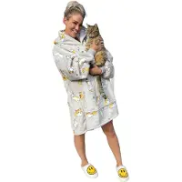 Badrock Hoodie deken - Fleece deken met mouwen en capuchon – Oversized hoodie – Fleece TV deken – Plaid met mouwen – Warm & zacht – hoodie blanket - Fleece poncho – Poezen