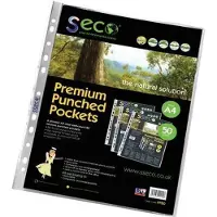 SECO insteekmap - A4 - 11-gaats - PP 80 micron - transparant - 50 stuks - milieuvriendelijk - SE-PP80