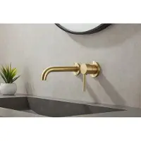 Saniclear Brass inbouw wastafelkraan geborsteld messing / mat goud
