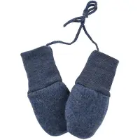 Engel Fäustlinge - Wolle - Blau Meliert - - 0-1 Jahre (50-80) - Handschuhe/Fäustlinge