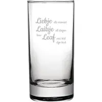 Fusion Longdrinkglas gegraveerd - 28,5cl - Liebje Laitsje Leaf