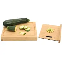 ADE Keukenweegschaal Met Snijplank Bamboe (27,4 x 22,6 x 3,5 cm)