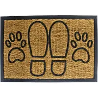 Gerimport Deurmat Kokos-Rubber Voeten en Pootjes - 40 x 60 cm