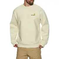 Carhartt WIP Sweatshirt 'American Script' beige / chocoladebruin / geel