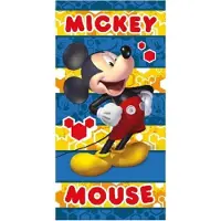 Mickey Mouse Disney - Strandlaken - 140 x 70 cm. - Badhanddoek - blauw met geel