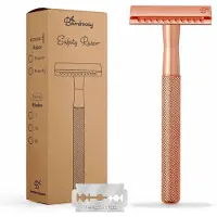 Bamboozy Safety Razor Rose Gold Goud voor vrouwen dames Double Edge Single Blade Zero Waste Scheren