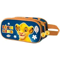 KARACTERMANIA - Disney - Simba De Leeuwenkoning - The Lion King - 3D Pennenzak - Potloden Etui met Dubbele Rits - Pennenetui - Blauw