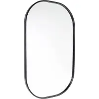 Fragix Wandspiegel Iris | Fragix metaal zwart 80x50x3 cm wandspiegels | NADUVI