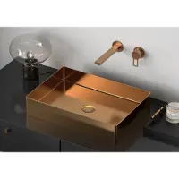Sapho Aurum waskom zonder kraangat 50x35cm rosé goud