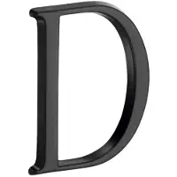 Artitec Mi Satori Huisletter Roman 50mm-D mat zwart