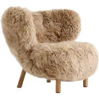 &tradition Little Petra VB1 fauteuil Geoliede eiken-Sheepskin honey