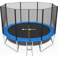 Viking Sports Trampoline - blauw - 374 cm - met net en ladder - tot 150 KG