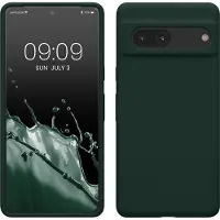 Kwmobile telefoonhoesje geschikt voor Google Pixel 7 - Hoesje met siliconen coating - Smartphone case in mosgroen