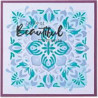 SIZZIX Layered stencil mosaic flowers -