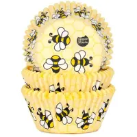 Cake Supplies Cupcake Vormpjes - Bijtjes - pk/50 - Baking Cups voor Muffins en Cupcakes