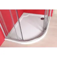 Gelco Riva kwartronde douchebak 100x80cm rechts wit