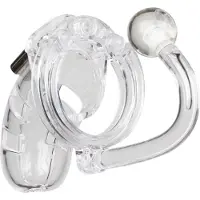 Man Cage 010 Kuisheidskooi - met plug - Transparant