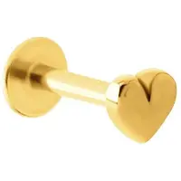 Lucardi Dames Stalen traguspiercing gold hart - Piercing - Staal - Goudkleurig