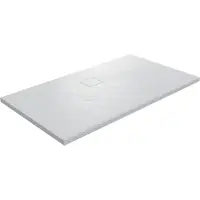 Linie Rumba douchebak 140 x 90 cm acryl mat wit leisteenstructuur