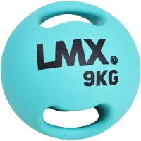 Lifemaxx LMX Medicijn bal - Double Handle Medicine Ball - 9 kg - Blauw