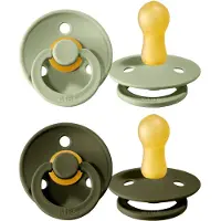 BIBS - Pacifier Colour 2 PACK - Sage/Hunter Green - Size 3