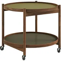 Brdr. Krüger Bølling Tray Table model 60 roltafel leaf, geolied walnoothouten onderstel